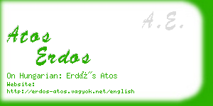 atos erdos business card
